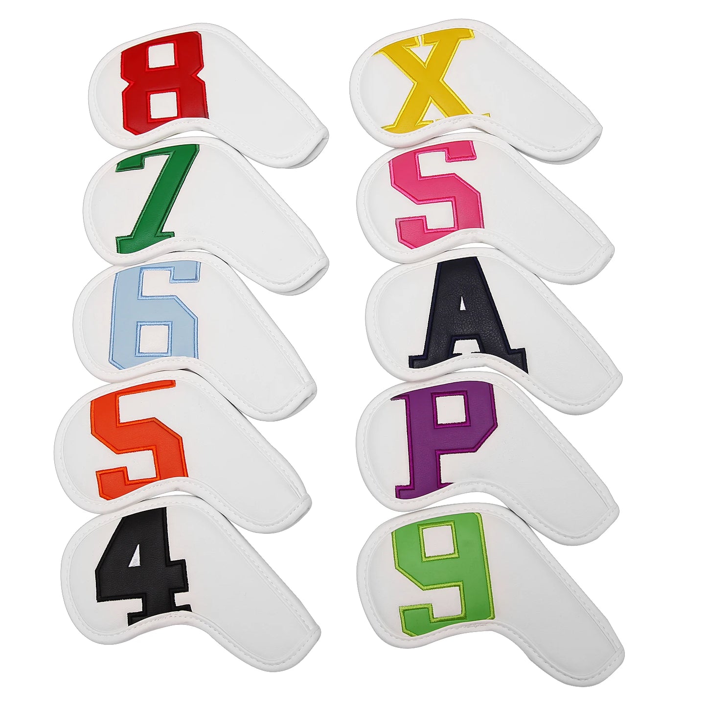 Ensemble de couvre-têtes de fer de Golf 10 pièces (4 ~ 9, P, A, S, X) Style Simple imperméable en cuir PU