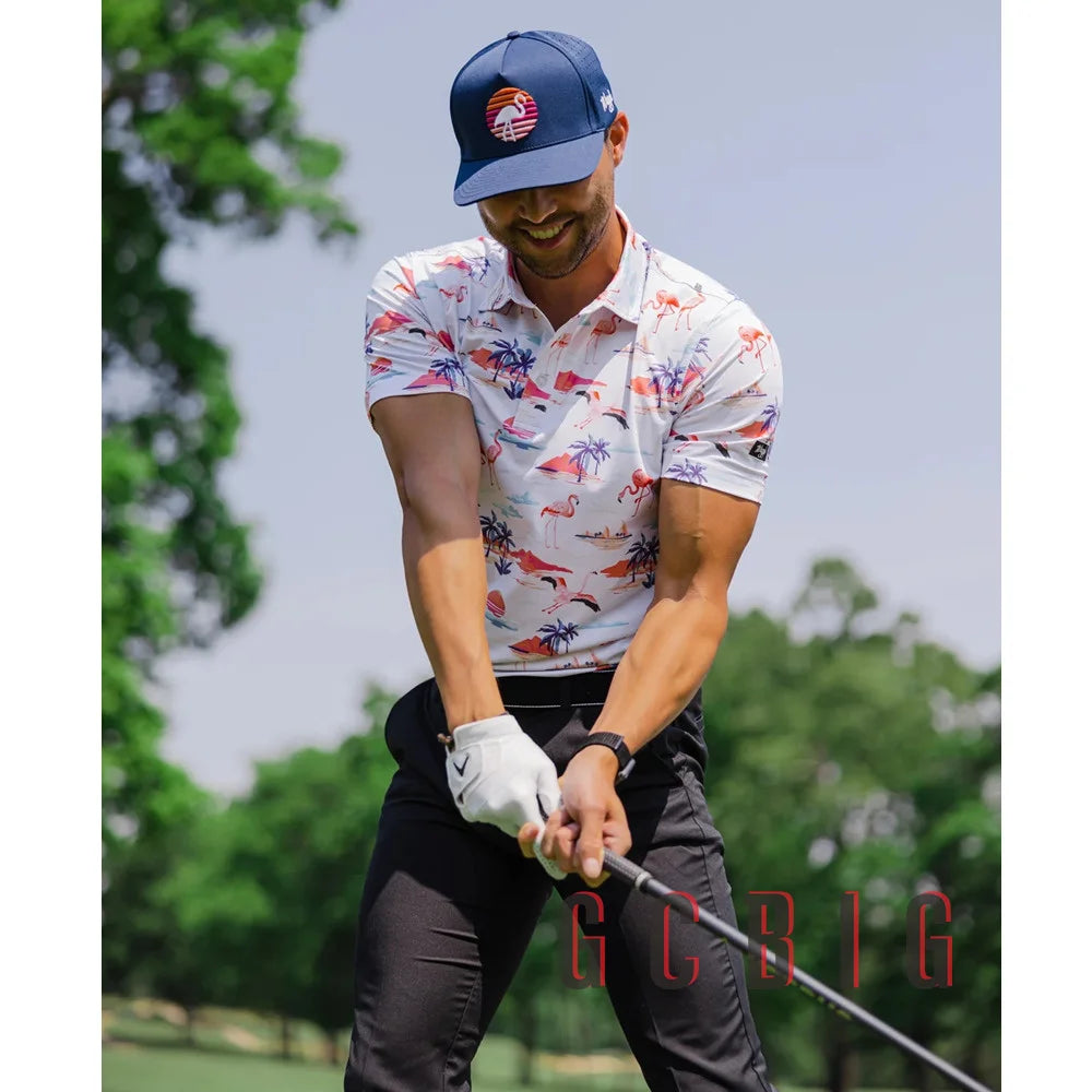 Polo de golf décontracté à séchage rapide pour hommes