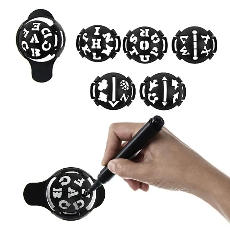 Marqueur de ligne et lettre de balle de Golf (6 pièces)