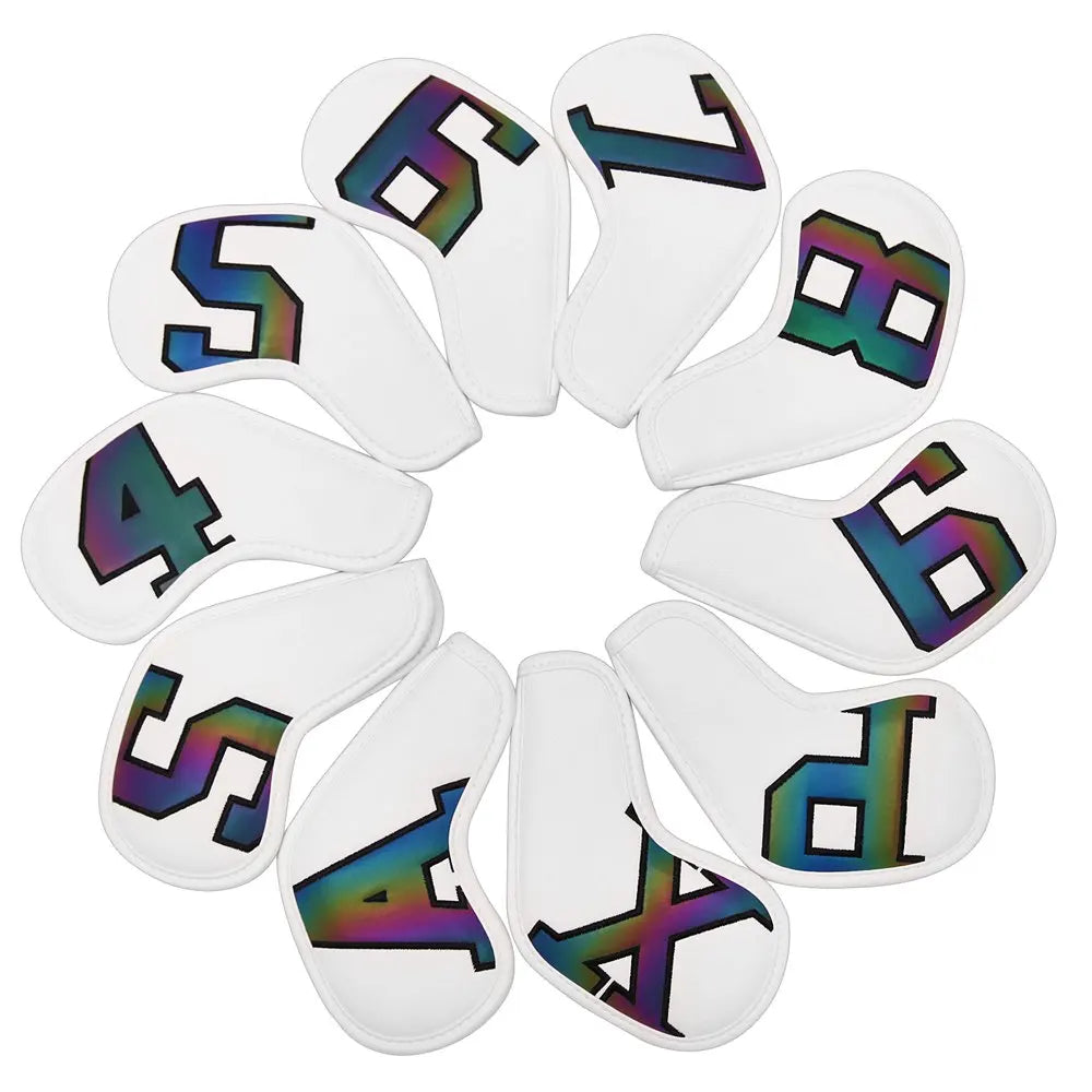 Ensemble de couvre-têtes de fer de Golf 10 pièces (4 ~ 9, P, A, S, X) Style Simple imperméable en cuir PU