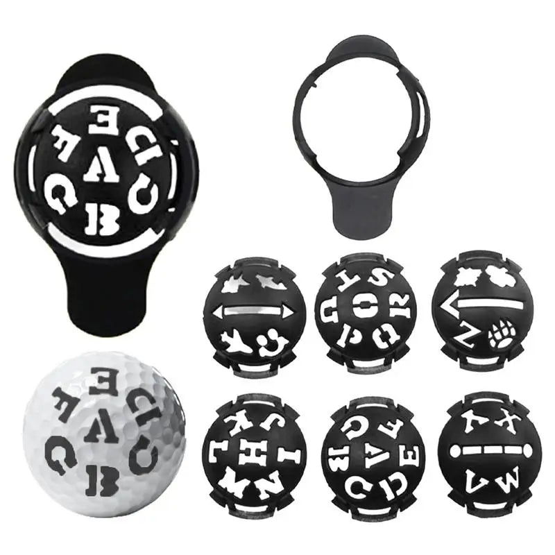 Marqueur de ligne et lettre de balle de Golf (6 pièces)