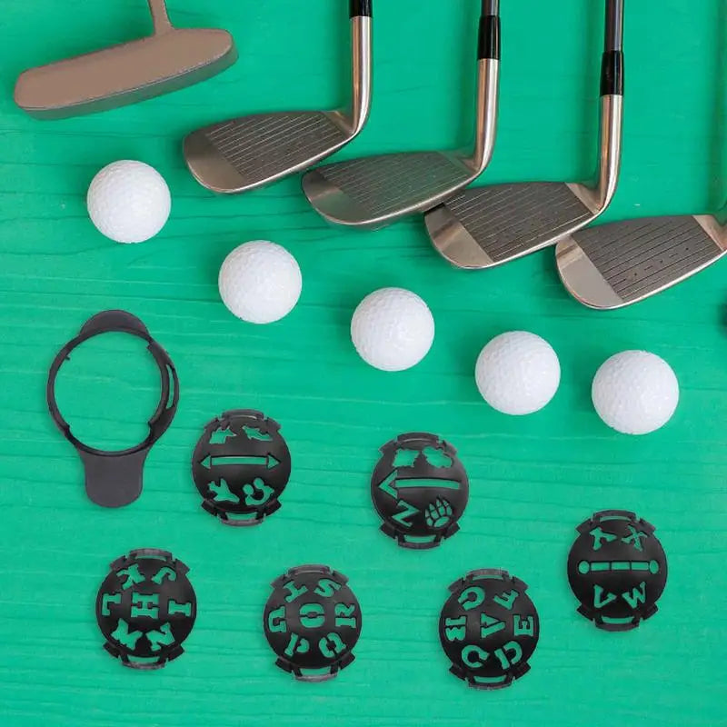 Marqueur de ligne et lettre de balle de Golf (6 pièces)