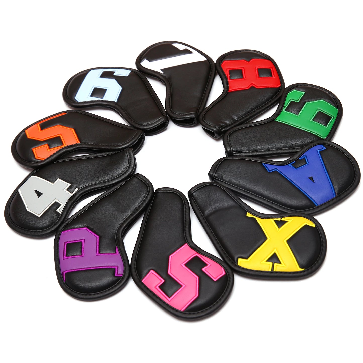 Ensemble de couvre-têtes de fer de Golf 10 pièces (4 ~ 9, P, A, S, X) Style Simple imperméable en cuir PU