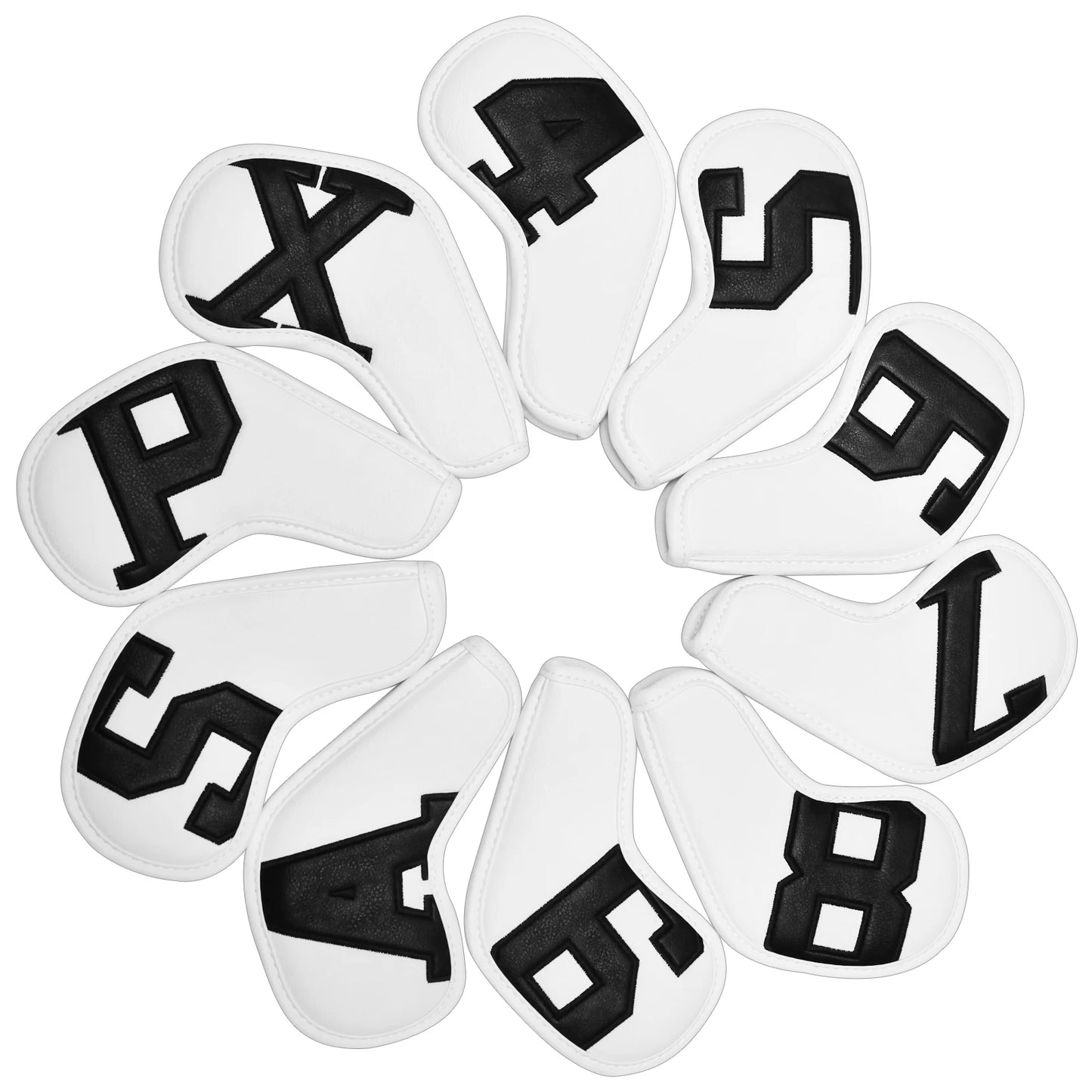 Ensemble de couvre-têtes de fer de Golf 10 pièces (4 ~ 9, P, A, S, X) Style Simple imperméable en cuir PU