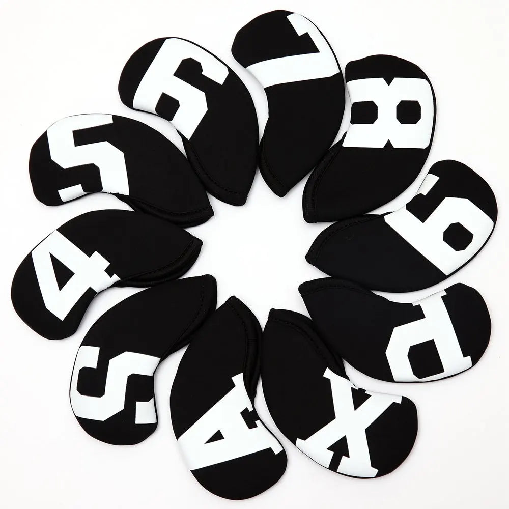 Ensemble de couvre-têtes de fer de Golf 10 pièces (4 ~ 9, P, A, S, X) Style Simple imperméable en cuir PU