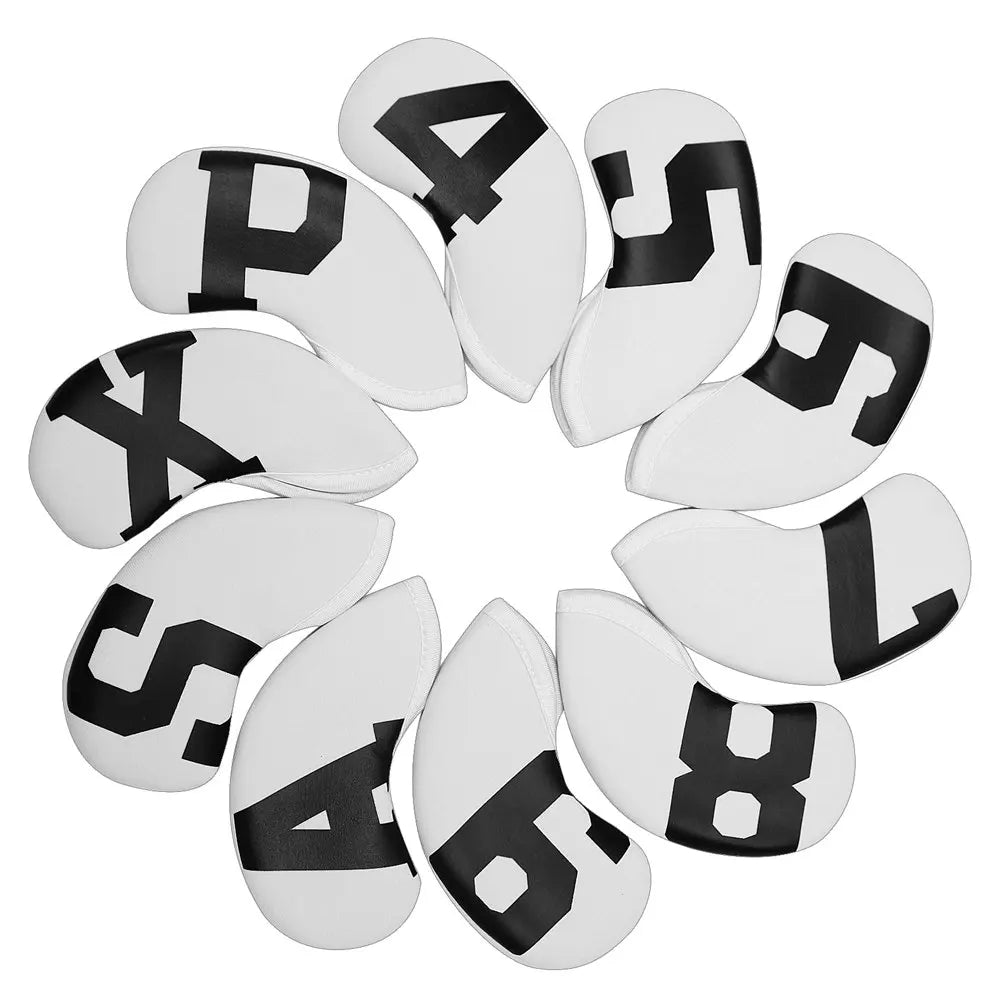 Ensemble de couvre-têtes de fer de Golf 10 pièces (4 ~ 9, P, A, S, X) Style Simple imperméable en cuir PU