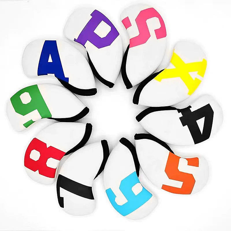 Ensemble de couvre-têtes de fer de Golf 10 pièces (4 ~ 9, P, A, S, X) Style Simple imperméable en cuir PU