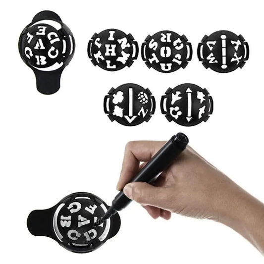 Marqueur de ligne et lettre de balle de Golf (6 pièces)