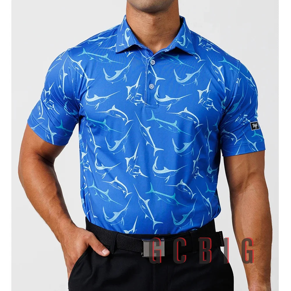 Polo de golf décontracté à séchage rapide pour hommes