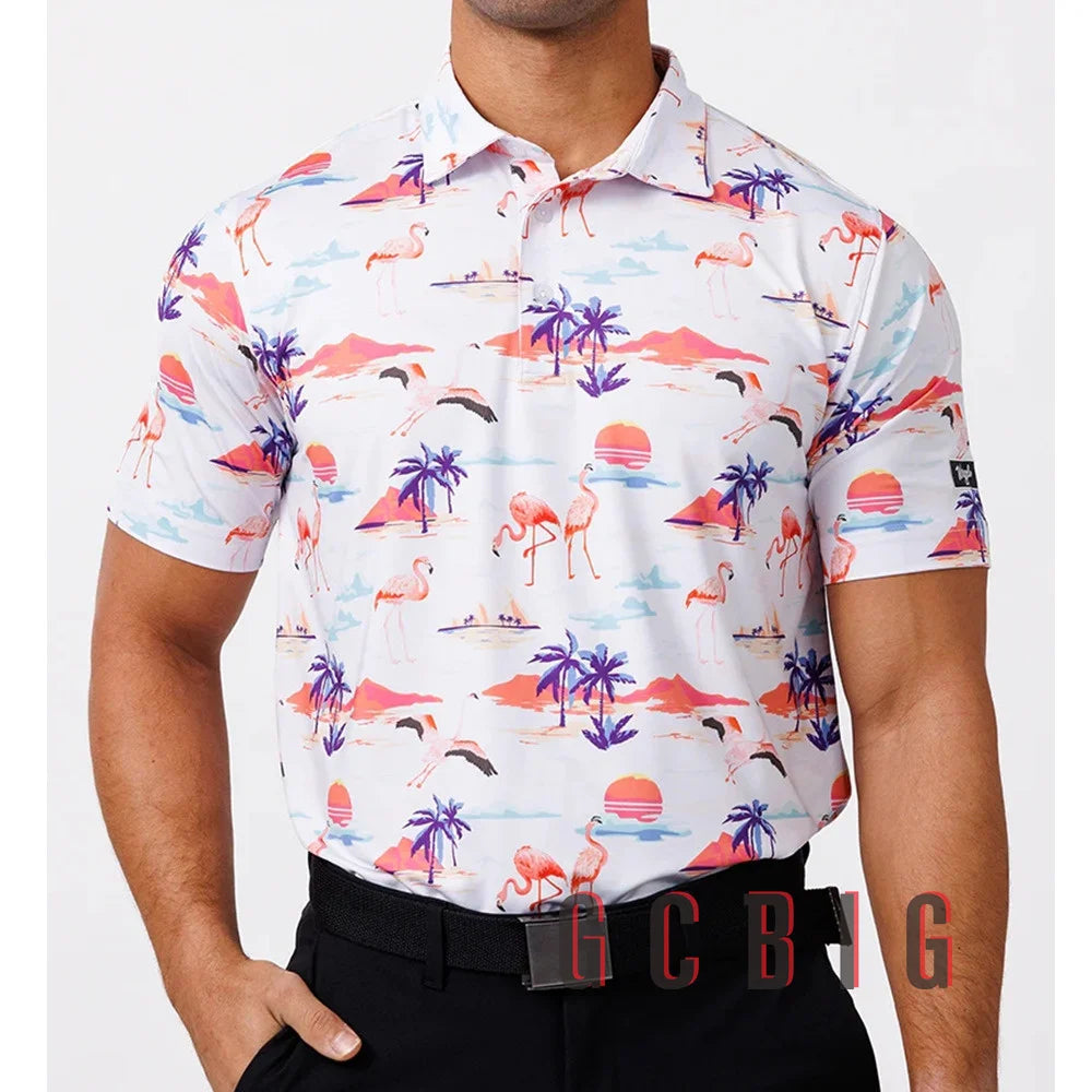 Polo de golf décontracté à séchage rapide pour hommes